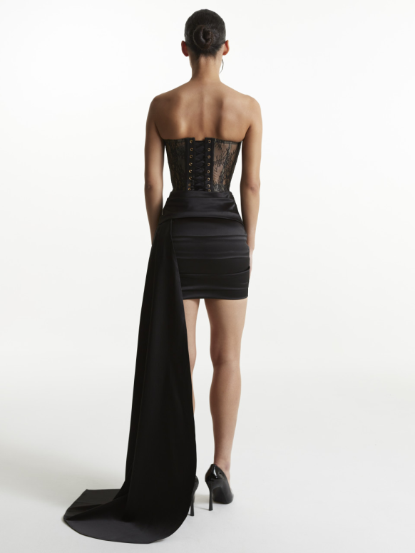 Black set with mini skirt Serene