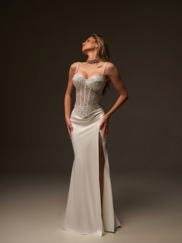 Біла атласна спідниця <span>Belle</span>