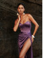 Лиловый атласный корсет Scarlet