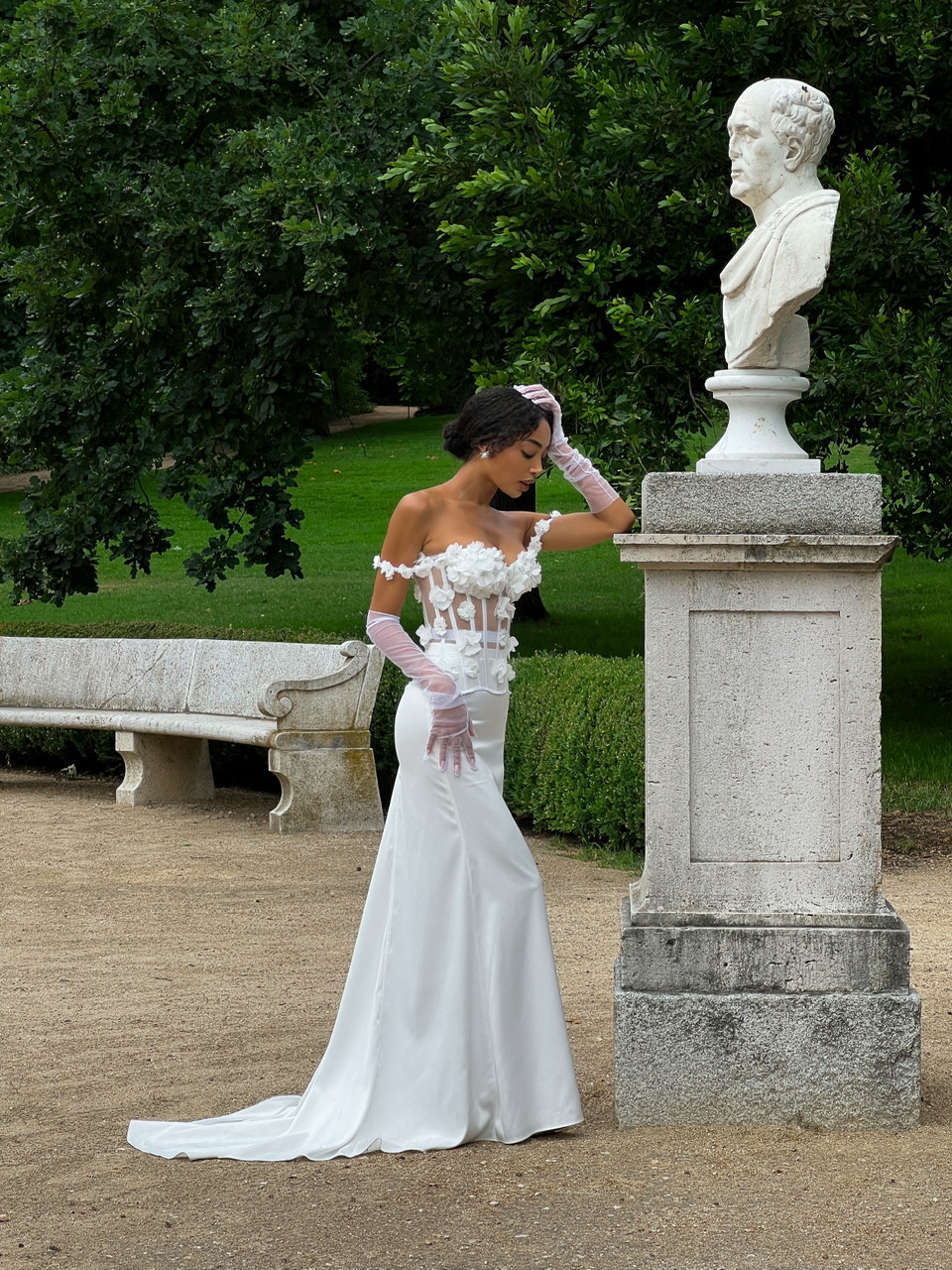Mesh Corset in White Color <span>Gloria</span>