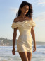 Ivory Satin Corset Dress Enchanting Blossom