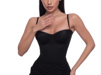 Black Satin Corset "Amelia"