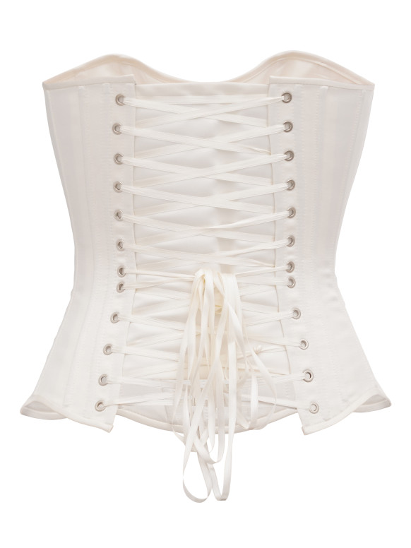 Атласный корсет без чашек цвета айвори <span>Elegance</span>