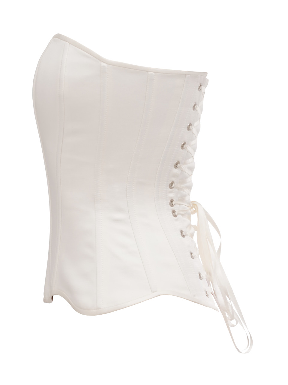 Атласный корсет без чашек цвета айвори <span>Elegance</span>