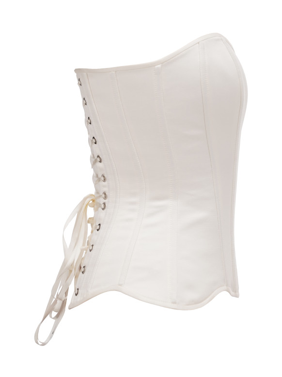 Атласный корсет без чашек цвета айвори <span>Elegance</span>