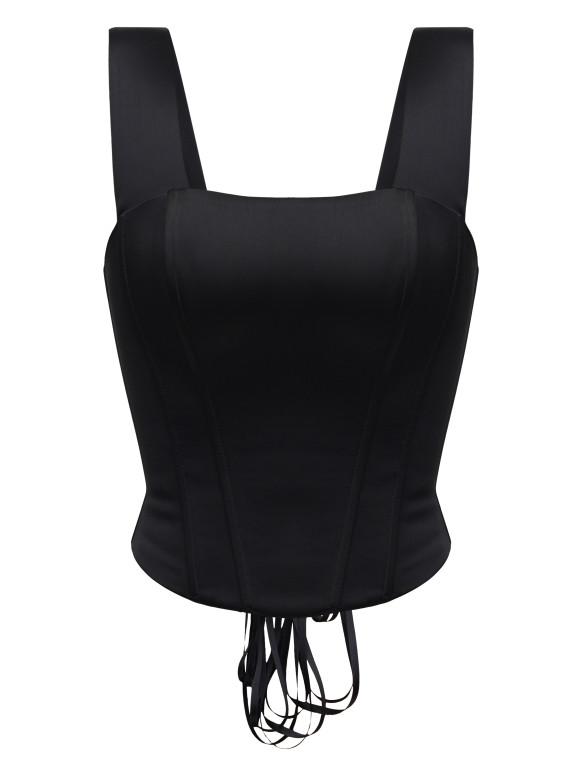 Чорний атласний корсет <span>Grace</span>