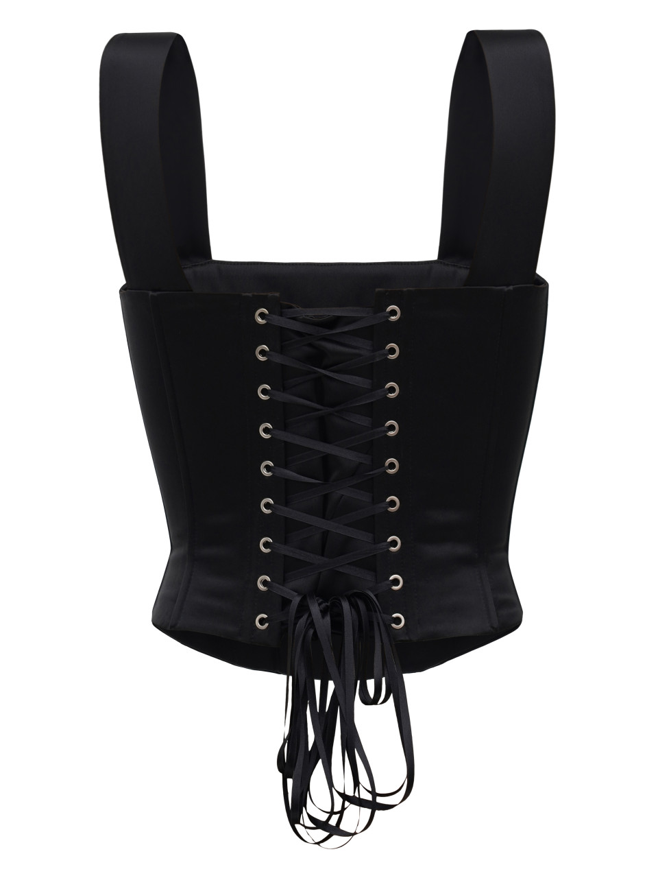 Чёрный атласный корсет <span>Grace</span>