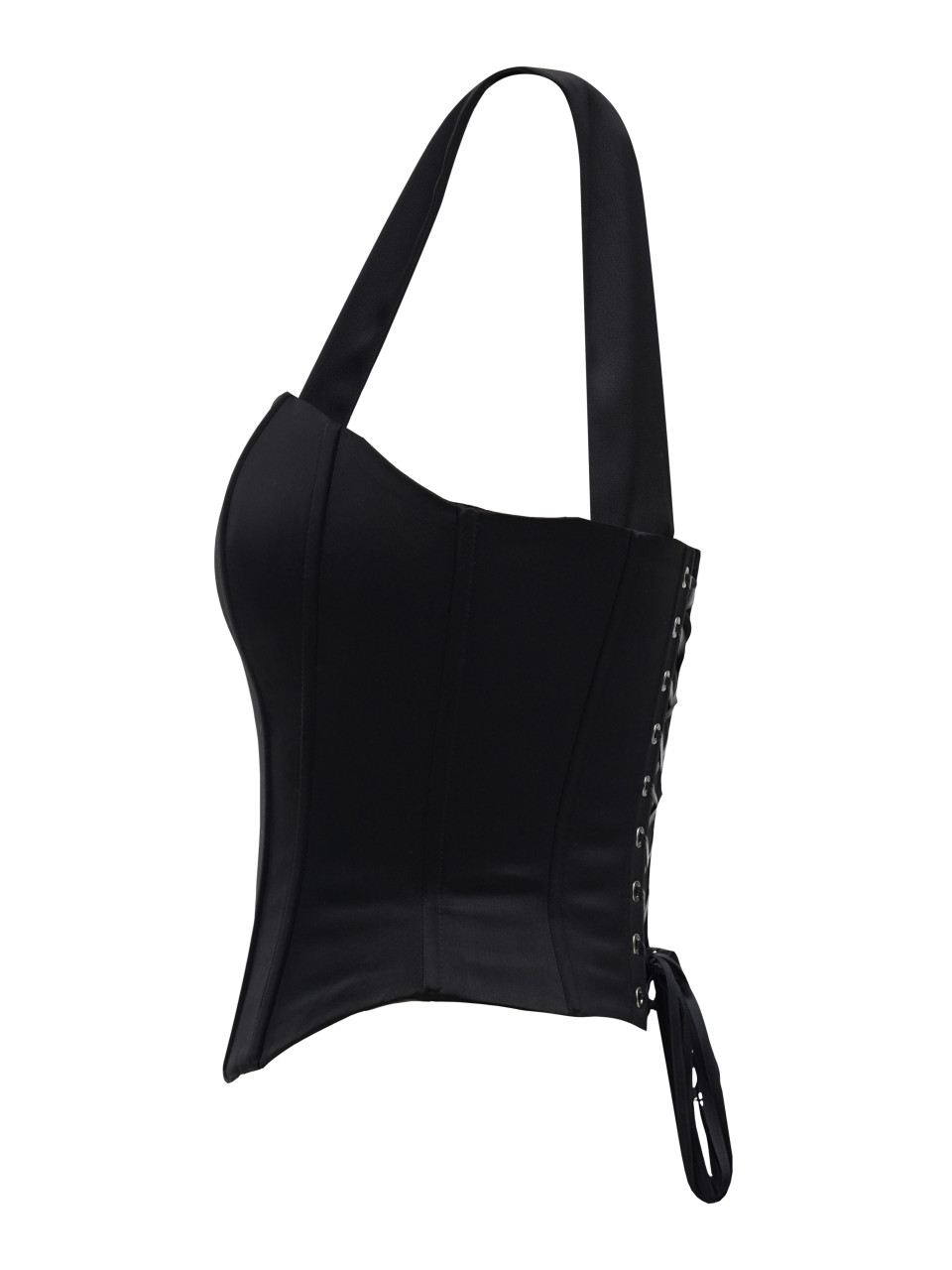 Чёрный атласный корсет <span>Grace</span>