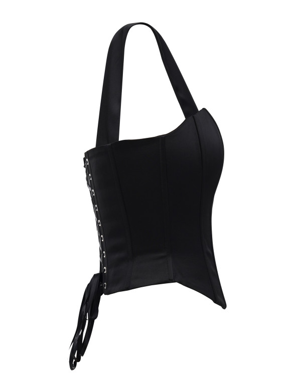 Чорний атласний корсет <span>Grace</span>