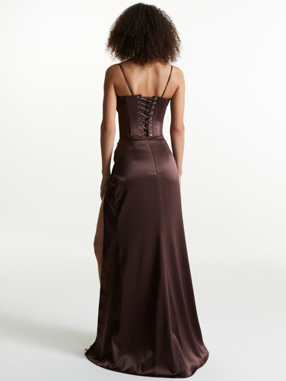 Корсетна сукня в коричневому кольорі <span>Moonlit Whisper</span>