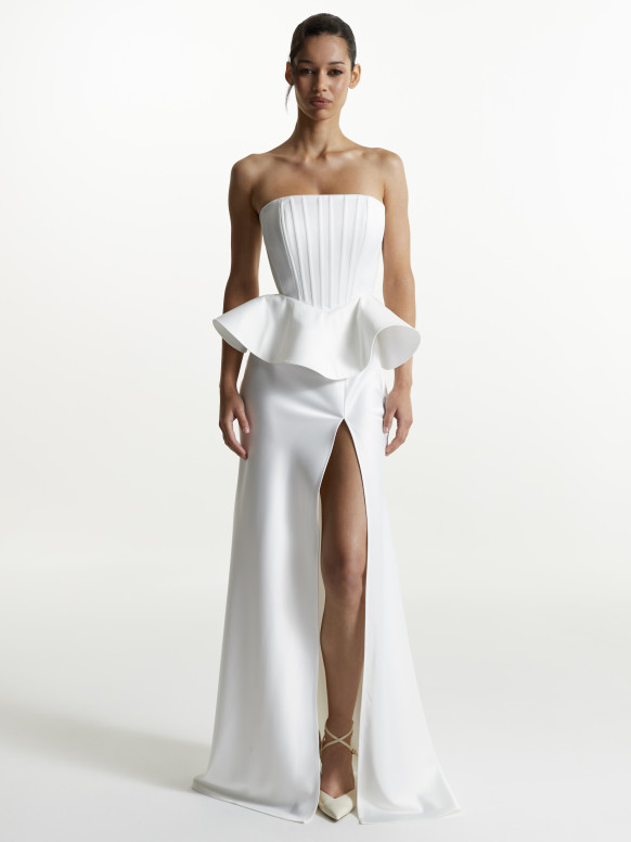 White Satin Corset <span>Livia</span>