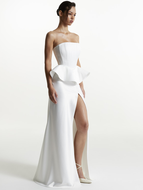 White Satin Corset <span>Livia</span>