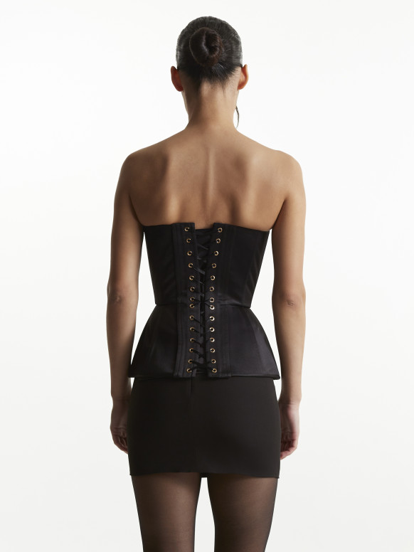 Black Satin Corset <span>ELARA</span>