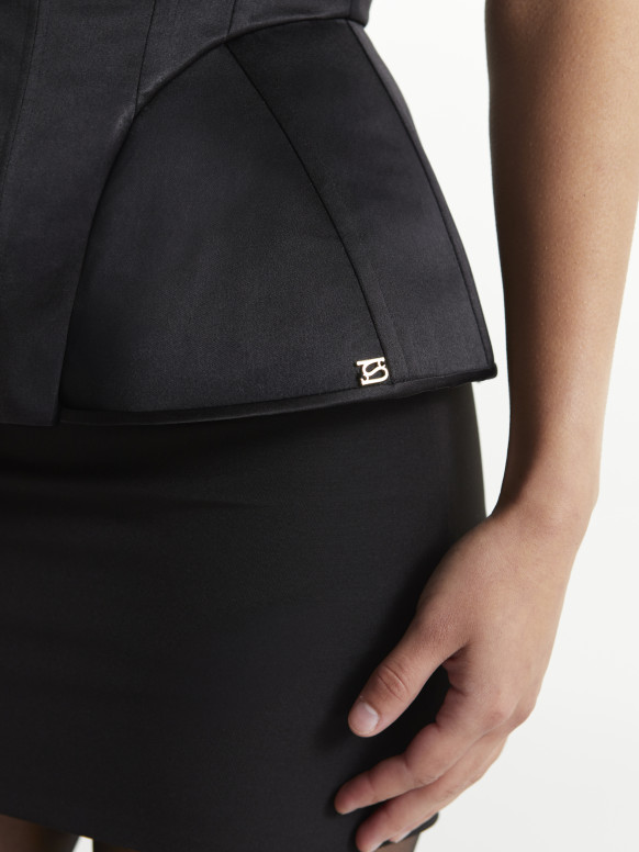 Black Satin Corset <span>ELARA</span>