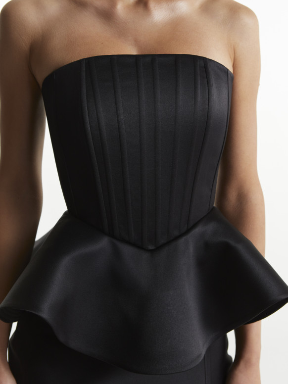 Black Satin Corset <span>Livia</span>