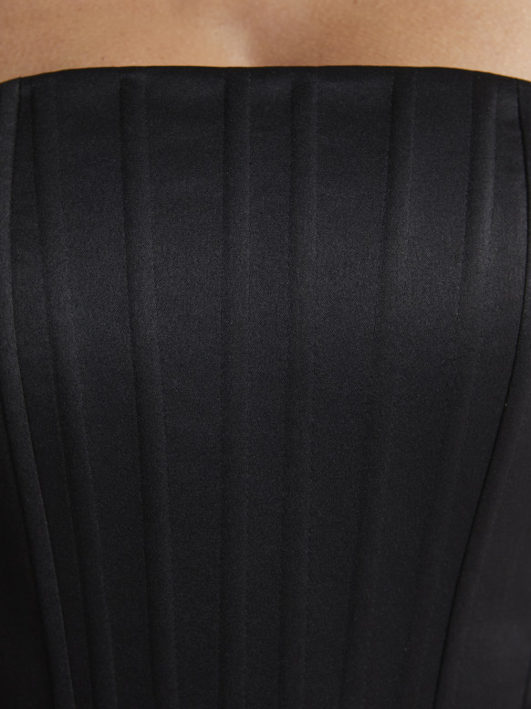 Black Satin Corset <span>Livia</span>