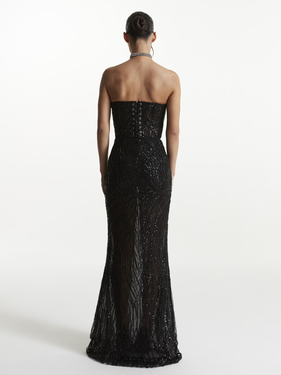 Чорна бісерна сукня <span>NOELLE</span>