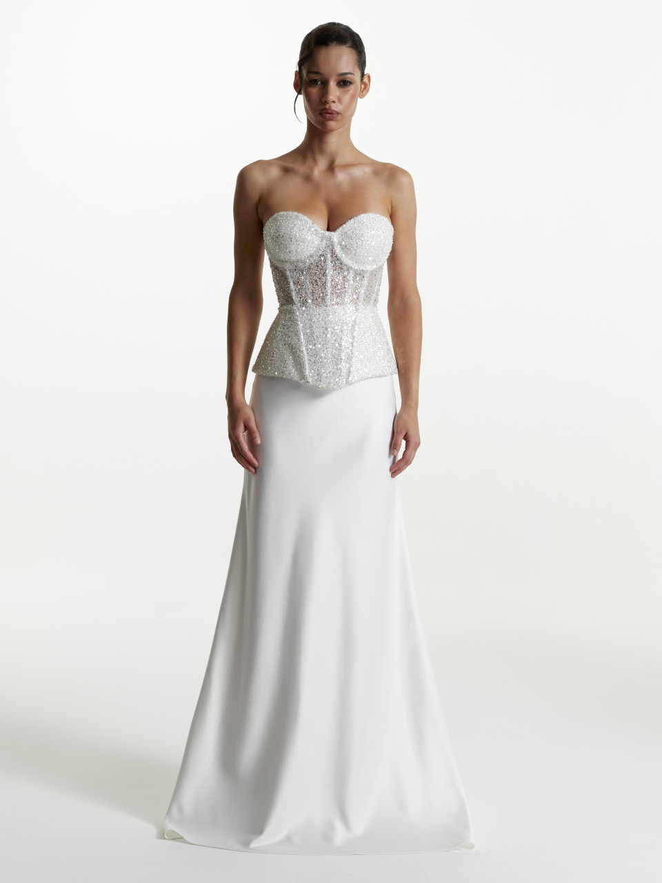 Серебрянный Комплект "LUMIÈRE" (Корсет + юбка)