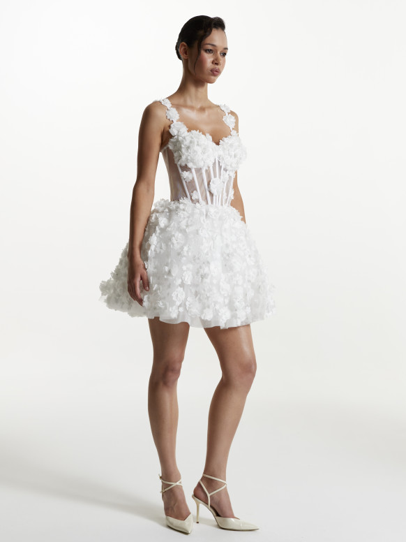 Corset dress with a flower "Gloria" buy at Tsarskaya