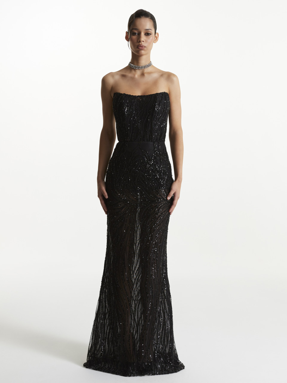 Чорна бісерна сукня <span>NOELLE</span>