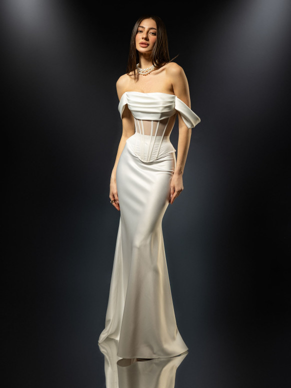 Біла атласна Спідниця <span>Pearl skirt</span>