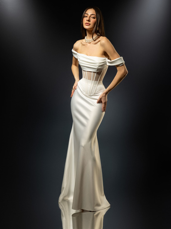 Біла атласна Спідниця <span>Pearl skirt</span>