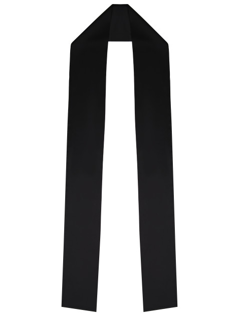 Black satin scarf