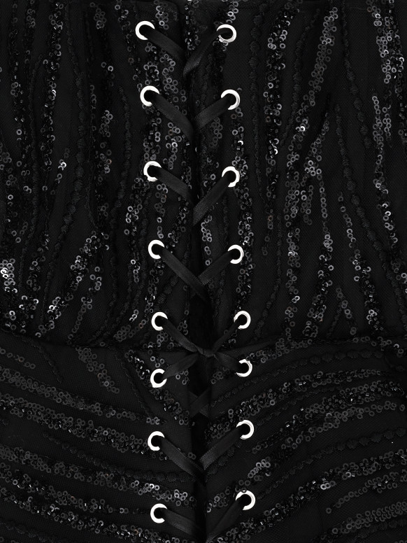 Black Sequin Corset <span>ECLISSE</span>
