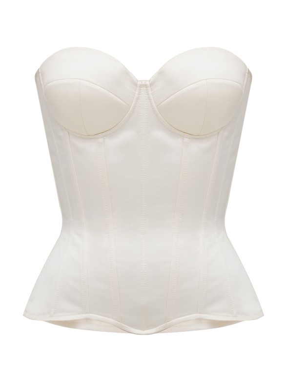 Ivory Satin Corset "Amelia"