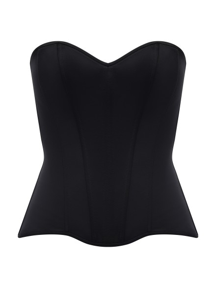 Black Satin Corset "Elegance"