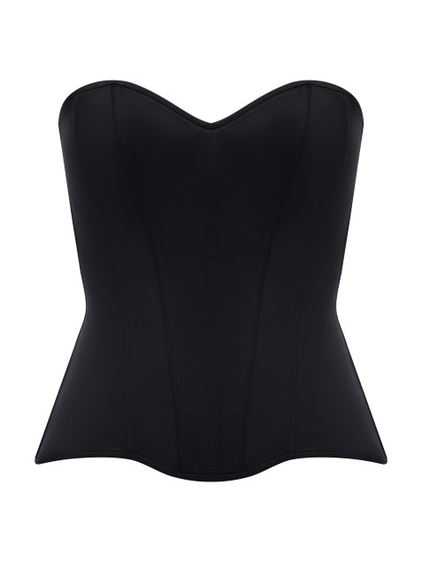 Чёрный атласный корсет "Scarlet"