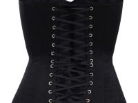 Black Satin Corset "Scarlet"