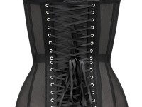 Transparent Mesh Corset in Black "Lia" 