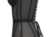 Transparent Mesh Corset in Black "Lia" 