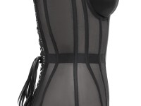 Transparent Mesh Corset in Black "Lia" 