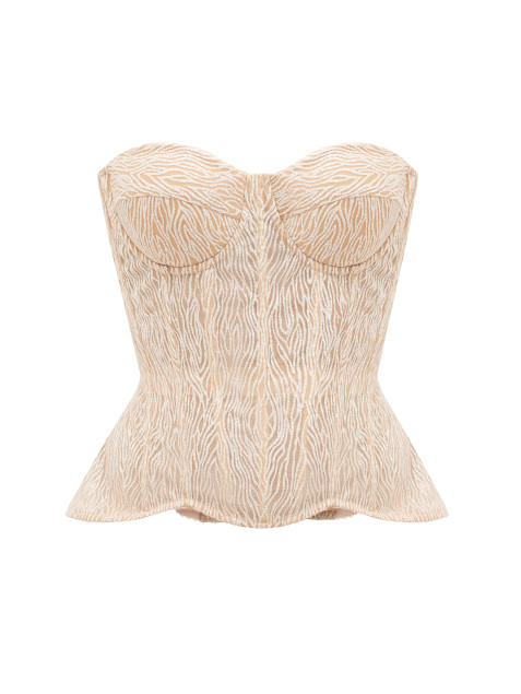 Блестящий корсет золотого цвета "Shine"