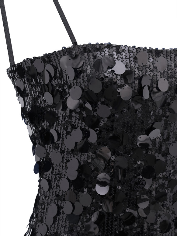 Чёрное платье с пайетками <span>Cendra</span>