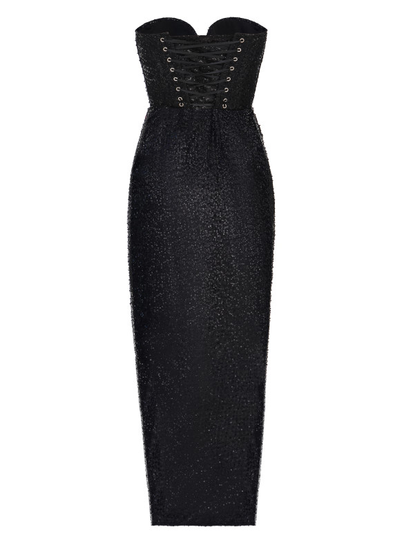 Black Sequin Dress Elise