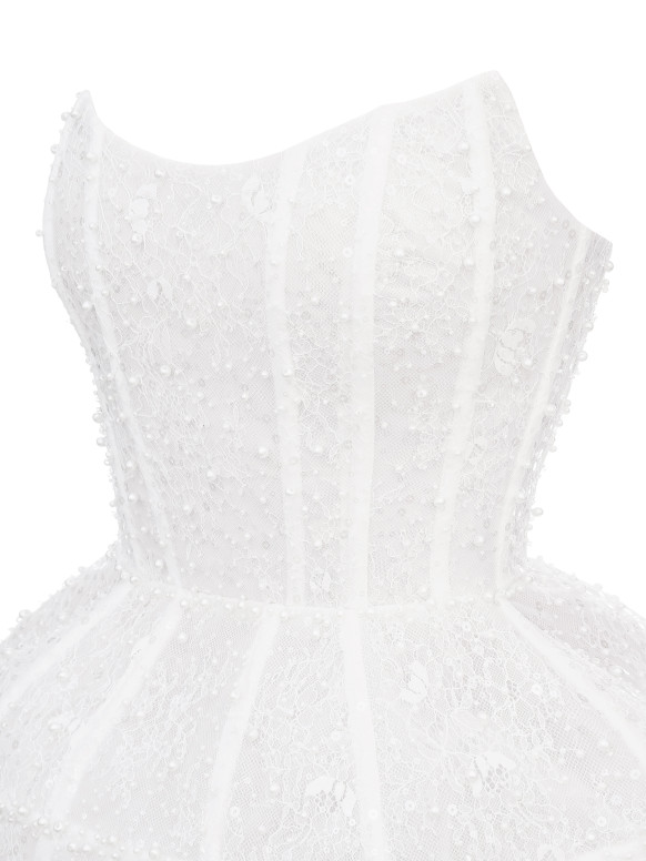 Pearl and Bead Embroidered Corset Mini Dress  Seraphine