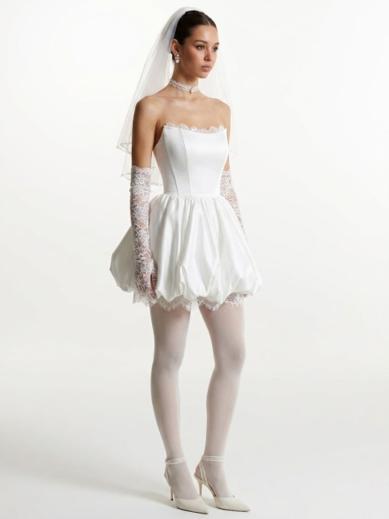 Short Bridal Flounce Dress "Flounce"