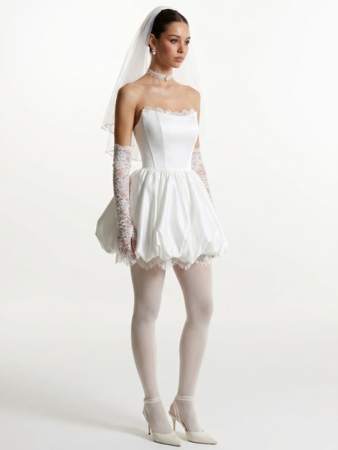 Short Bridal Flounce Dress "Flounce"
