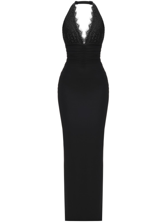 Black Evening Maxi Dress Lavenne