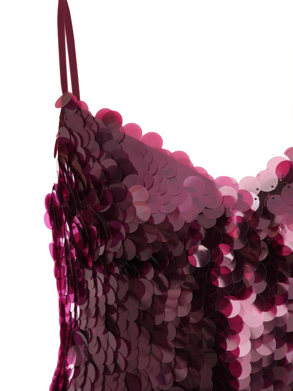 Burgundy Sequin Mini Dress Vivienne