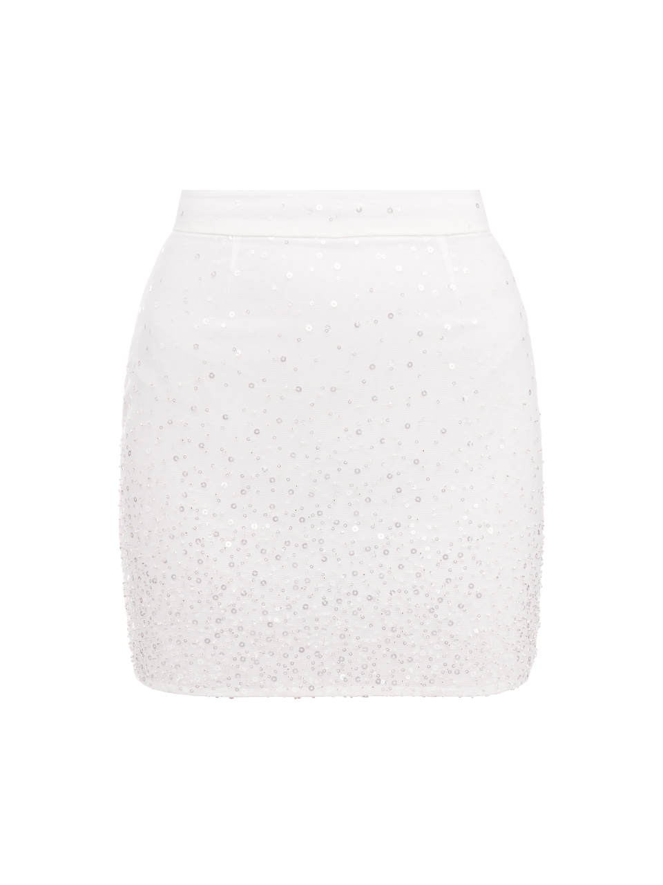 Спідниця з бісеру білого кольору  "ECLAT"